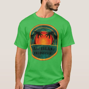 Camiseta Bali Indonesia Beach Vintage Retro Sunset