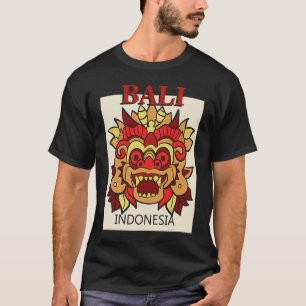Camiseta Bali Indonesia Dragon Mask Island Viagem Holiday A