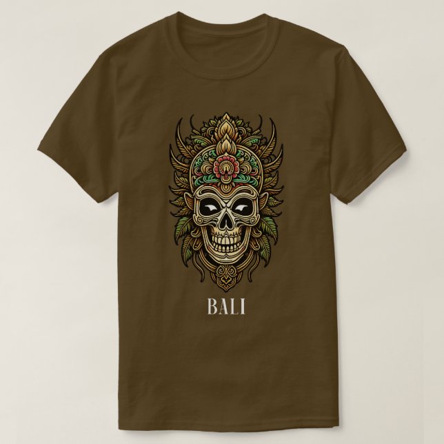 Camiseta Bali Tribal Mask (Frente do Design)