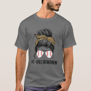 Camiseta Ball Bonus Mãe Vida Mensagem Bun Leopard Impress