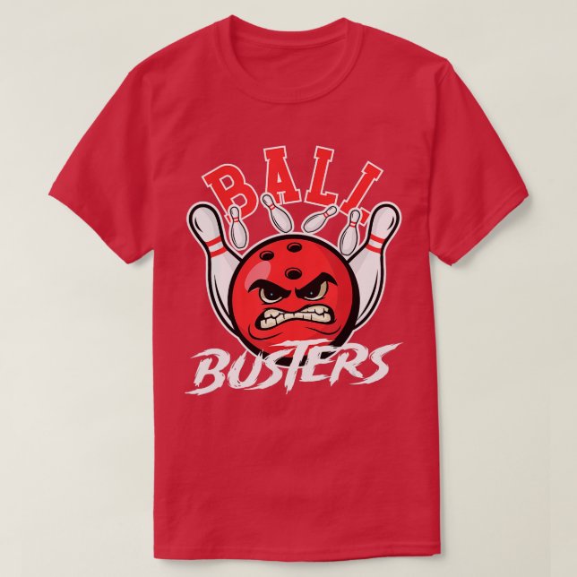 Camiseta Ball Busters Boliche Casal Bowler Boliche Beco B (Frente do Design)