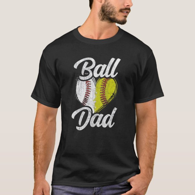Camiseta Ball Dad Baseball Softball Team Sports (Frente)