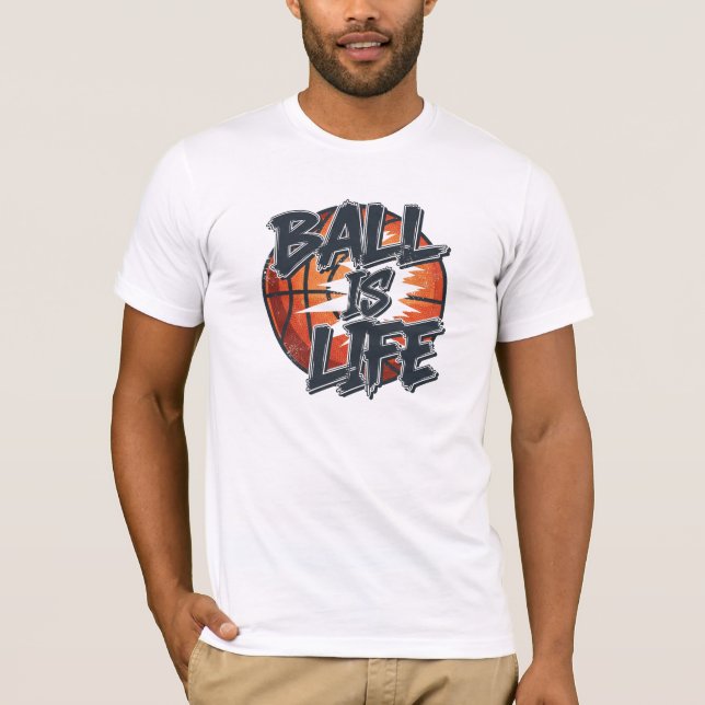 Camiseta Ball é o Gráfico de Esportes de Basquete e Streetw (Frente)