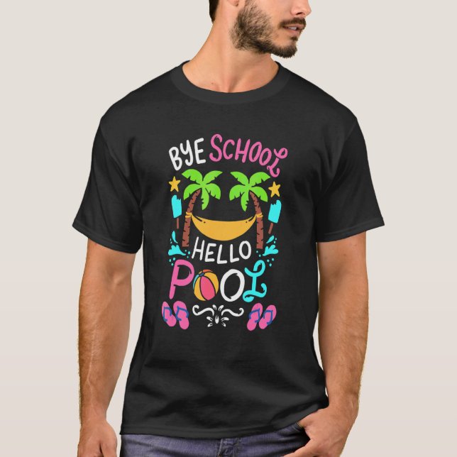 Camiseta Ball Hammock, Bye School Beach (Frente)