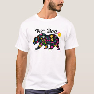 Camiseta Ball Mãe Dia de as mães Teeball Mãe Bear Basebal