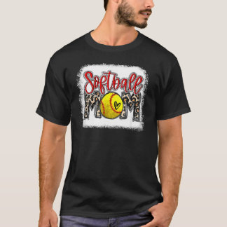 Camiseta Ball Mãe Dia de as mães Teeball Mãe Leopard 12
