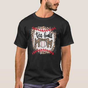Camiseta Ball Mãe Dia de as mães Teeball Mãe Leopard Funn