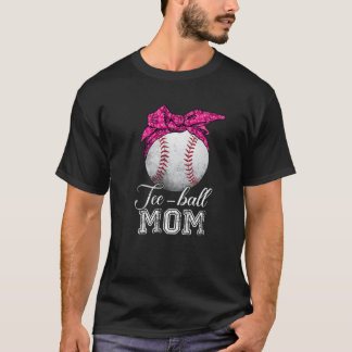 Camiseta Ball Mãe Dia de as mães Teeball Mãe Vintage Mess