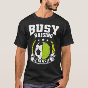 Camiseta Ball Mãe Pai Ocupado Socador Tênis de Alvos Elevad