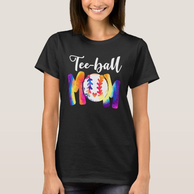 Camiseta Ball Mãe Teeball Dia de as mães Teeball Mãe Leopar (Frente)