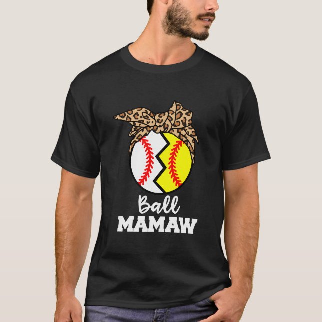 Camiseta Ball Mamaw Baseball Softball Mamaw (Frente)