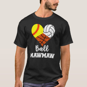 Camiseta Ball Mawmaw Heart Sofball Voleibol M