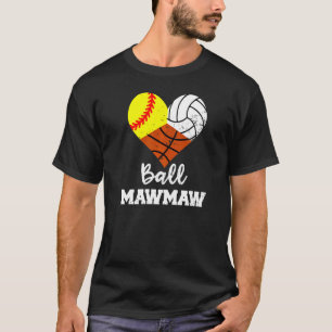 Camiseta Ball Mawmaw Heart Sofball Voleibol M