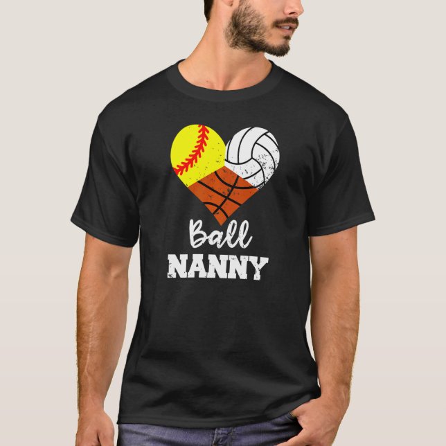 Camiseta Ball Nanny Heart Softball Basball N (Frente)