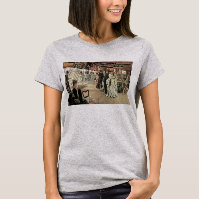 Camiseta Ball on Shipboard por James Tissot, Arte Vitoriana (Frente)