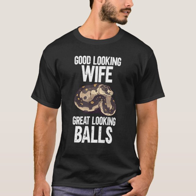Camiseta Ball Python Cobra Réptil Noodle Reptile Snek (Frente)
