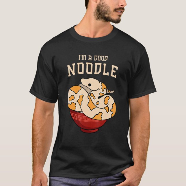 Camiseta Ball Python   for I'm a good noodle (Frente)
