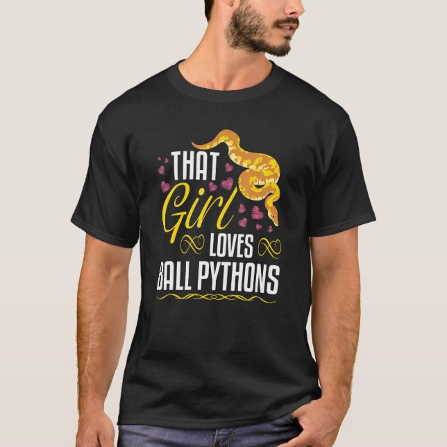Camiseta Ball Python Girl Banana Ball Royal Python (Frente)