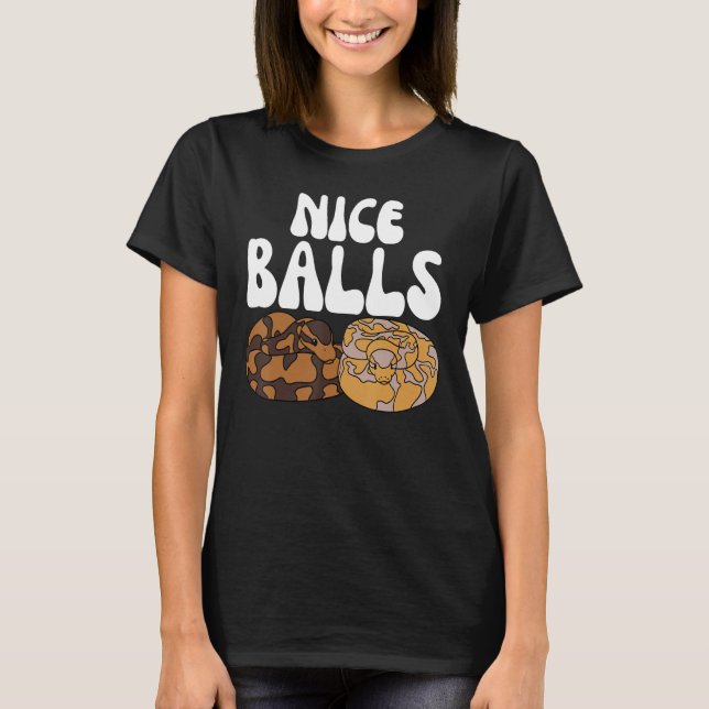 Camiseta Ball Python Snake Nice Balls (Frente)