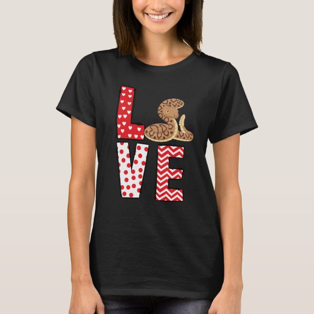 Camiseta Ball Python Valentines Day Love Valentine Cute Hea (Frente)