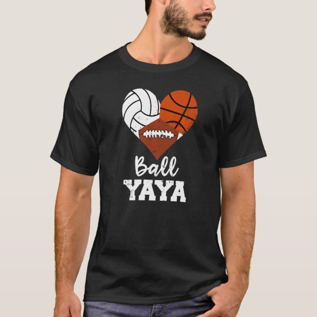 Camiseta Ball Yaya Heart Voleibol Futebol Ya (Frente)