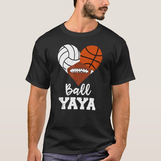 Camiseta Ball Yaya Heart Voleibol Futebol Ya (Frente)