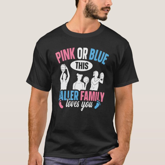 Camiseta Baller Gender Reveal for a Baller Family (Frente)