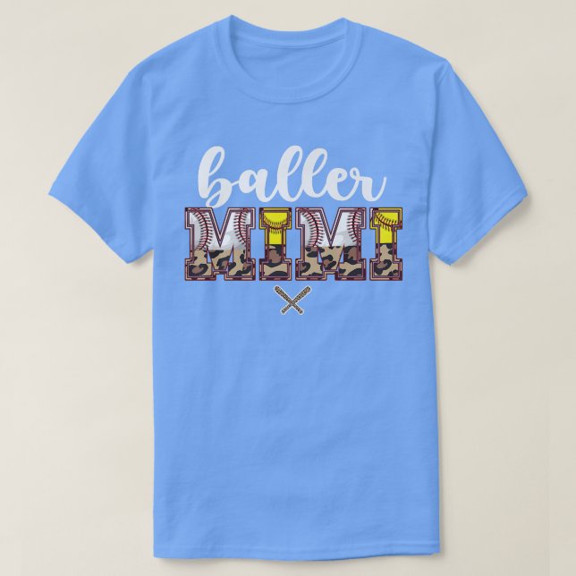 Camiseta Baller Mimi Baseball Softball Mimi Avó Premium (Frente do Design)