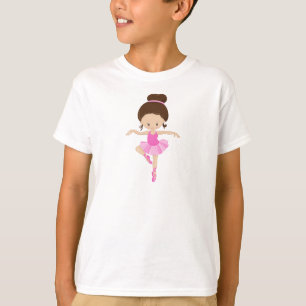 Camiseta Ballerina, Balé, dança de Balé, Cabelo castanho