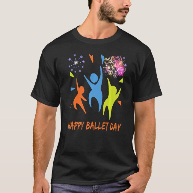 Camiseta Ballerina Birthday Oh Plies Balé Plie Chasse Jet (Frente)