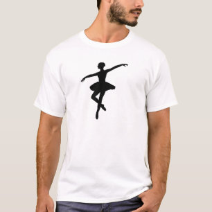 Camiseta Ballerina branca branca branca Balé simples