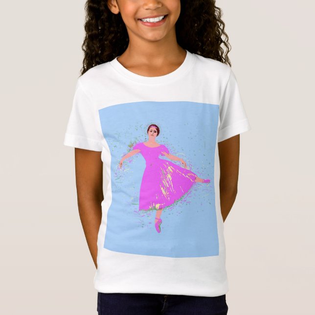 Camiseta Ballerina Dancer Magenta - Vestido Rosa (Frente)