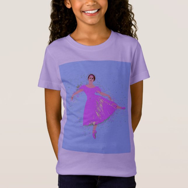 Camiseta Ballerina Dancer Magenta - Vestido Rosa (Frente)