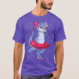Camiseta Ballerina Dinossaur T Rex Balé Dancer Crianças