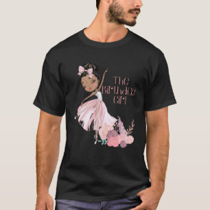 Camiseta Ballerina Negra Menina Aniversariante Festa de Bal
