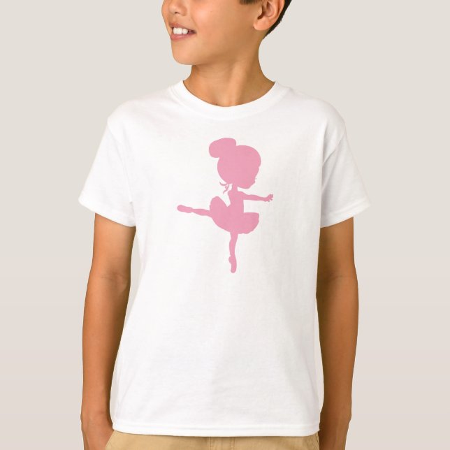 Camiseta Ballerina Silhouette, Balé Girl, Balé Dance (Frente)