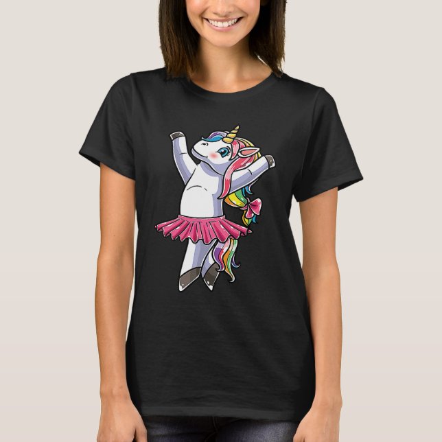 Camiseta Ballerina Unicorn Ballet Dance Dancing Danseuse (Frente)
