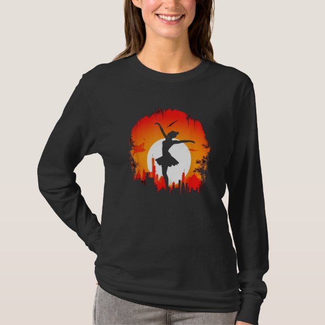 Camiseta Ballet Dancer Silhouette Ballerina Dancing Women G (Frente)