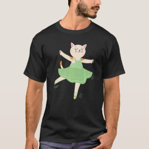 Camiseta Ballet E Gatos Bailarina Dança De Ballet Gato Danç