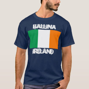 Camiseta Ballina, Irlanda com bandeira irlandesa