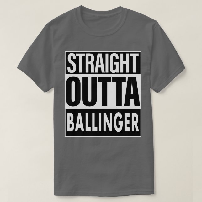 Camiseta Ballinger Name Hetero Outta Ballinger (Frente do Design)