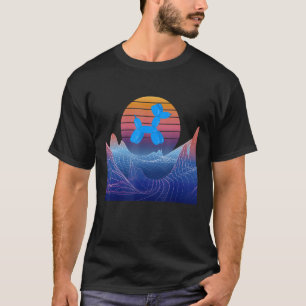 Camiseta Ballon Dog Balloon Animal Vaporwave Sunset