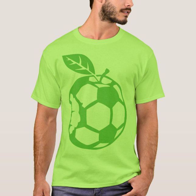 Camiseta ballon foot soccer pomme croque apple 1 (Frente)