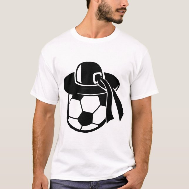 Camiseta ballon football chapeau breton 1110 (Frente)