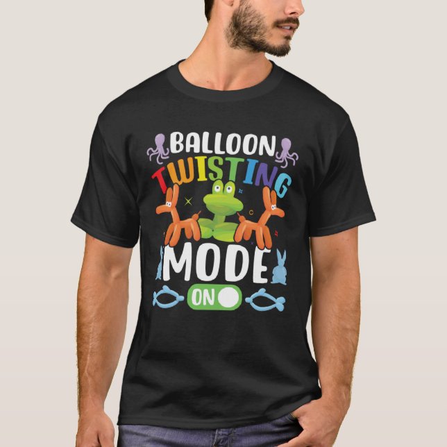 Camiseta Balloon Ainmal Twisting Mode On  Balloon Animal Ar (Frente)