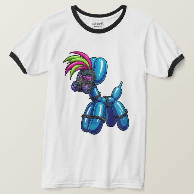 Camiseta Balloon Dog  Ringer (Frente do Design)