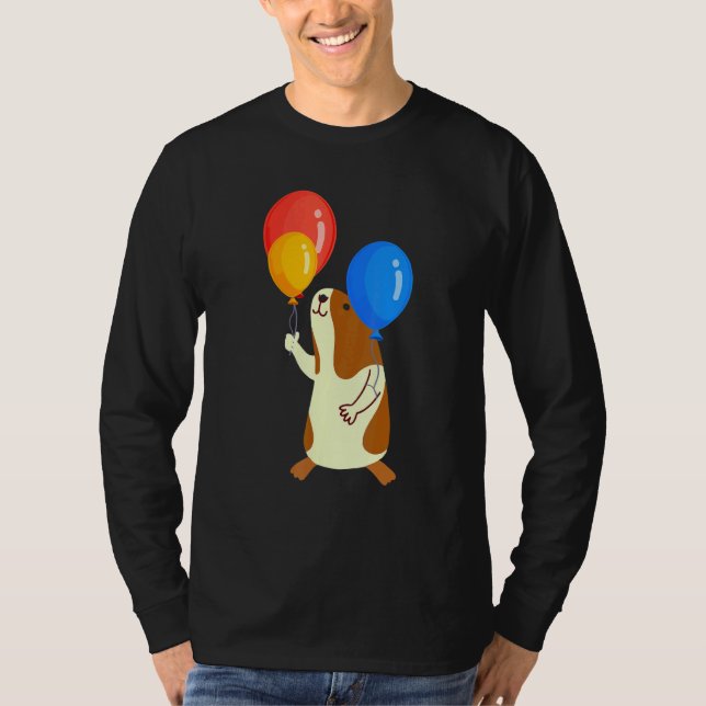 Camiseta Balloon Pig Graphic Guinea Pig Owner Pet Cavy Anim (Frente)