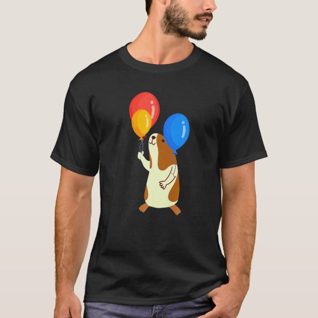 Camiseta Balloon Pig Graphic Guinea Pig Owner Pet Cavy Anim (Frente)