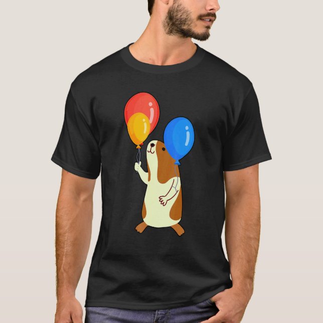 Camiseta Balloon Pig Graphic Guinea Pig Owner Pet Cavy Anim (Frente)