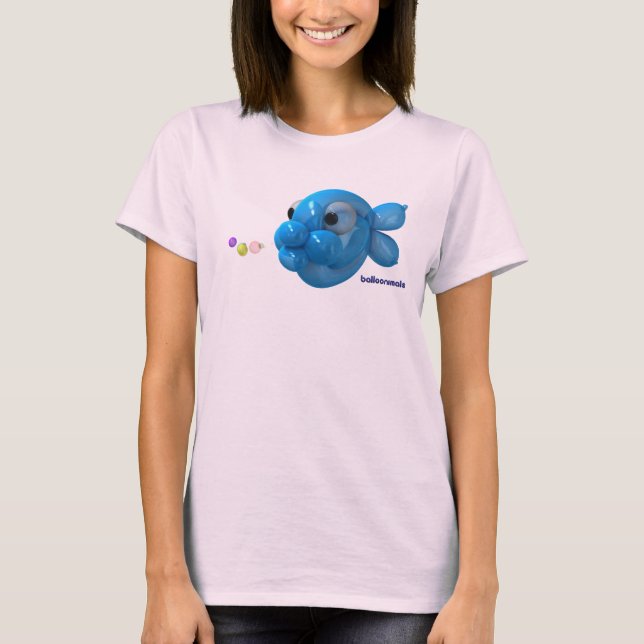 Camiseta Balloonimals borbulha os peixes! (Frente)